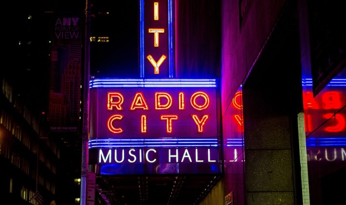 Radio City music hall signage